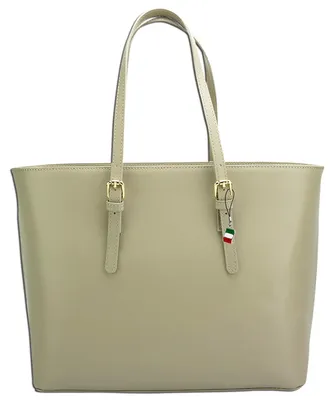Produktbild von Florence Echtleder Schulterltasche grau Businesstasche Handtasche Damen OTF127K