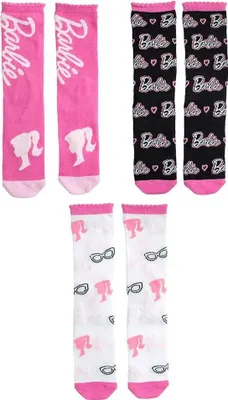Image de Lot de 3 chaussettes Barbie multicolores 31/34 Disney