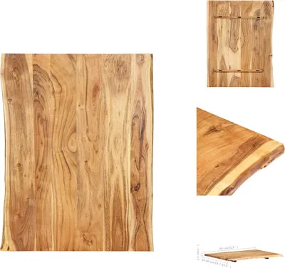 Obrázok produktu pre vidaXL Stolová doska z masívneho dreva akácie 80x(50-60)x2,5 cm - Stolové dosky