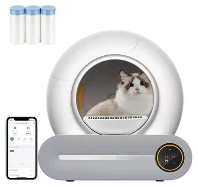 Produktbild von Intelligente Katzenstreu-Box, große Kapazität, automatische Selbstreinigung, weiß