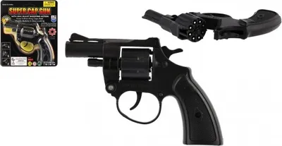 Immagine prodotto di Revolver/pistola per capsule 8 colpi plastica 13cm su cartoncino