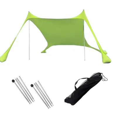 Produktbild von Strandzelt Sonnenschutz, UV-Schutz Strandmuschel für Strand Camping, 200x160x150cm, Grün