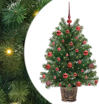 Zdjęcie produktu dla vidaXL Sztuczna choinka ze 150 diodami LED zielona 95 cm PE i PVC