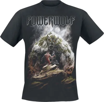 Produktbild von Powerwolf T-Shirt Herren Stonewolf schwarz Band-Merch, Bands 100% Baumwolle 3XL