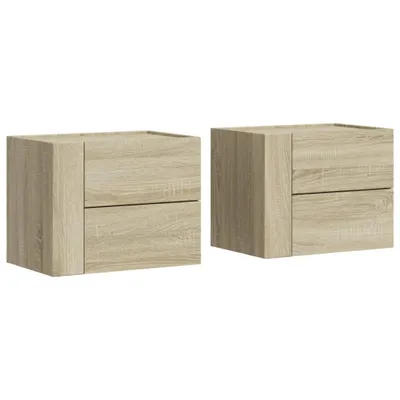 Produktbild von Wand-Nachttische 2 Stk. Sonoma-Eiche 45x30x35 cm