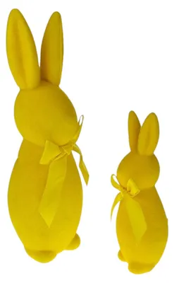 Produktbild von Set mit 2 dekorativen Osterhasen aus Schaumstoff