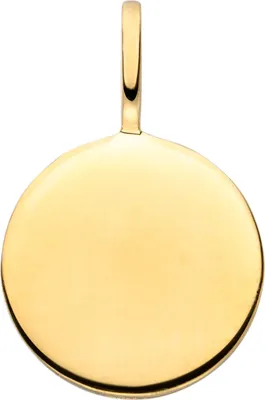 Produktbild von Anhänger Gravur Gravurplatte rund 925 Sterling Silber gold vergoldet