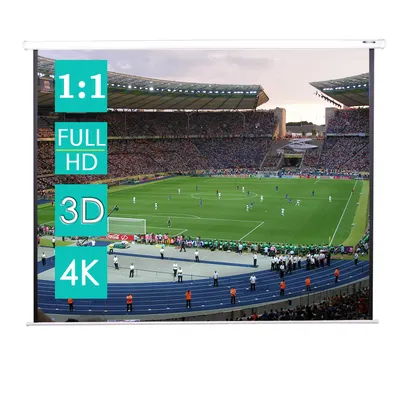 Produktbild von CCLIFE Heimkino Beamer Leinwand Projektor Rolloleinwand Projektionsleinwand heimkino, Größe:152 x 152 cm