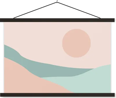 Produktbild von MuchoWow® Textilposter Sommer - Strand - Meer - Sonne 120x80 cm mit schwarzem Rahmen - Wanddeko