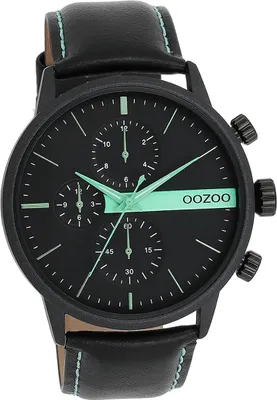 Produktbild von Oozoo Leder Herren Uhr Analog Quarzuhr Armband schwarz Timepieces D2UOC11229