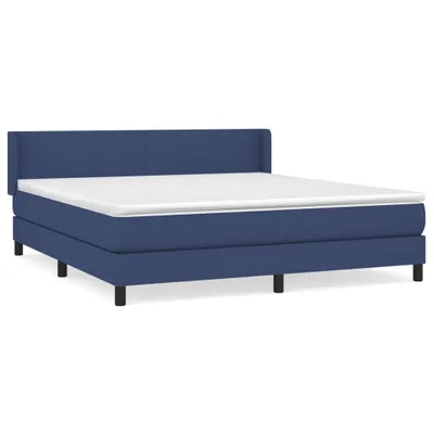Produktbild von vidaXL Boxspringbett mit Matratze Blau 180x200 cm Stoff