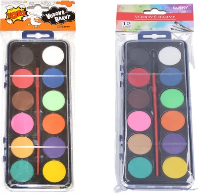 Produktbild von Wasserfarben 12 Farben mit Pinsel