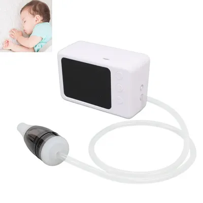 Produktbild von Baby Nasensauger elektrisch mit LCD, 5 Stufen Saugkraft, USB-C wiederaufladbar, leise & abnehmbar, Silikonaufsätze waschbar, ideal für Neugeborene