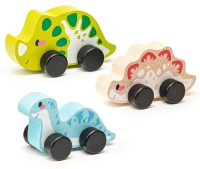 Produktbild von Holzspielzeugset Dinosaurier 3er Set Dinos Holz Kinderspielzeug ab 18 Monaten