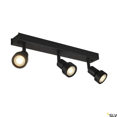 Produktbild von SLV PURI 3 Deckenleuchte, matt- schwarz, 3xGU10, max. 3x50W, mit Decoring