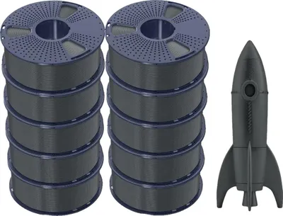 Image de Filament PLA+, impression à haute vitesse, compatible avec la plupart des imprimantes 3D, gris