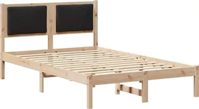 Zdjęcie produktu dla vidaXL Rama łóżka czarna 120 x 200 cm lite drewno sosnowe