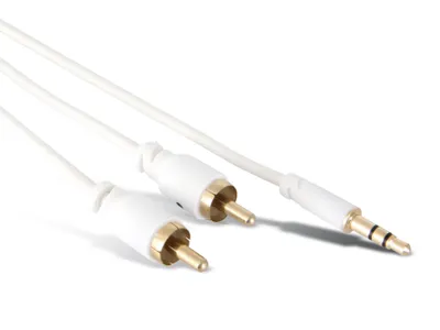 Produktbild von S-IMPULS Audio-Adapterkabel, Klinke/Cinch, 1,5 m, weiß