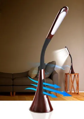 Produktbild von UltraBright LED Ventilator Tischleuchte "Cool" Touch-Control 2x USB Anschluß