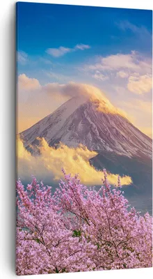 Produktbild von Bild auf Leinwand - Leinwandbild - Einteilig - Fuji Blume Kirsche - 45x80cm - Wand Bild - Wanddeko - Wandbilder - Leinwanddruck - Bilder - Wanddekoration - Leinwand bilder - Wandbild - PA45x80-4490