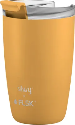 Produktbild von Silwy Magnet-Thermobecher SUNRISE, Gelb, Edelstahl, 3 h, 3 h, 350 ml, 84 mm
