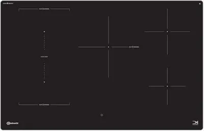 Produktbild von Bauknecht BTX8017DCA, Schwarz, Integriert, 80 cm, Zonen-Induktionskochfeld, Glaskeramik, 5 Zone(n)