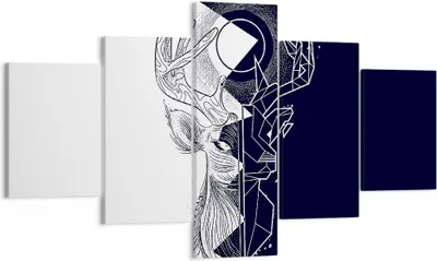 Produktbild von Bild auf Leinwand - Leinwandbild - Abstraktion modern - 125x70cm - Wand Bild - Wanddeko - Leinwanddruck - Bilder - Kunstdruck - Wanddekoration - Leinwand bilder - Wandkunst - EA125x70-4059