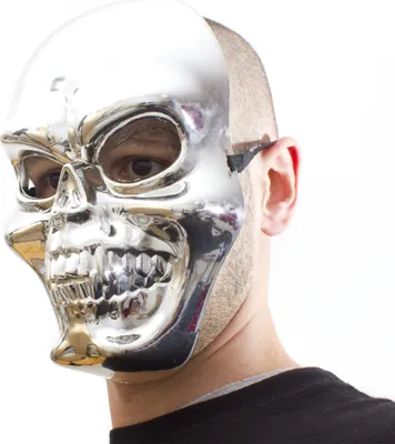 Produktbild von Skelettmaske in Gold
