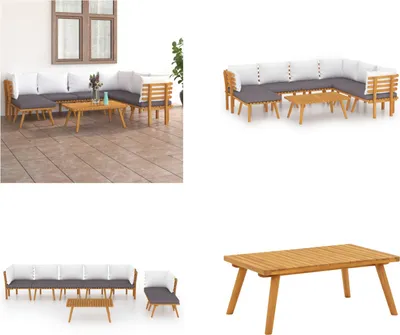 Produktbild von vidaXL 8 tlg. Garten Lounge Set mit Kissen Massivholz Akazie - Garten-Lounge-Set - Garten-Lounge-Sets - Terrassenmöbel - Gartenmöbel
