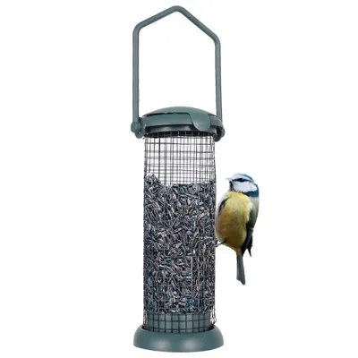 Image de Mangeoire à oiseaux pour boules de graisse et graines, parfaite pour le jardin