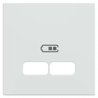 Produktbild von MERTEN Zentralplatte MEG43670319 USB Ladestation polarweiß gl