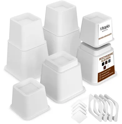 Productafbeelding van Stoelverhoger - Bedverhoger - Tafelverhoger - 8 stuks - Wit