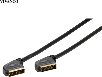 Produktbild von VIVanco™hochwertiges Scartkabel kompatibel mit RGB und S VHS Verbindungen, 1,5m