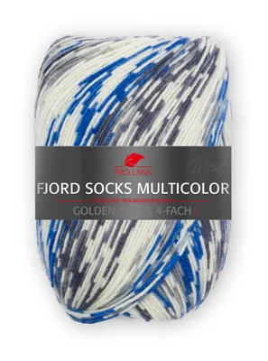 Produktbild von Pro Lana FJORD SOCKS Multicolor 100 g 4-fach Sockenwolle mit einzigartigem Fjordmuster 420 m  Farbe 483