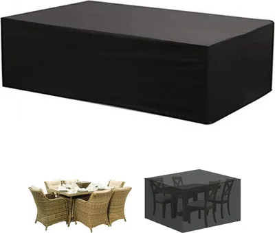 Produktbild von Gartenmöbel Abdeckung UV Beständiges Schutzhülle Wasserdicht Winddicht für Outdoor Loungemöbel Rechteck 155x95x68cm