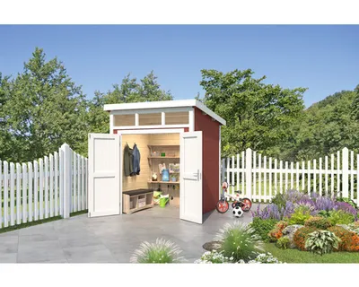 Produktbild von Gartenhaus Outdoor Life Kibo 1 220 x 223,5 cm schwedischrot