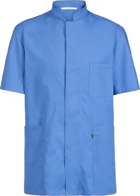 Produktbild von Greiff CARE uni Kasack Kurzarm Regular Fit Mittelblau L