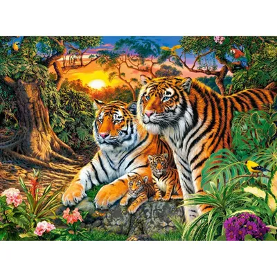 Produktbild von CASTORLAND Tiger Familie Puzzle 2000 Teile