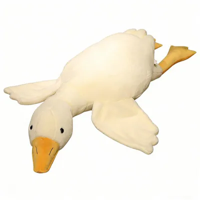 Produktbild von Kuschelgans Plüschtier 90 cm – Weiches Gänse Kissen Kuscheltier Weiß