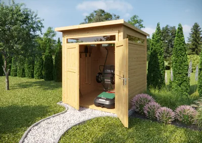 Produktbild von Gartenhaus Limmen 265 21 mm Wandstärke mit Doppeltür - B x T x H - 220.00 x 161.00 x 234.00 - Naturbelassen