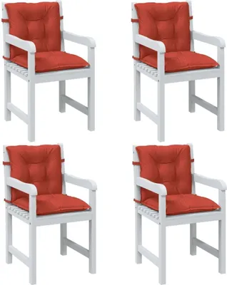 Produktbild von Möbel Niedriglehner-Auflagen 4 Stk. Melange Rot 100x50x7 cm Stoff - Sitzauflage 4002398