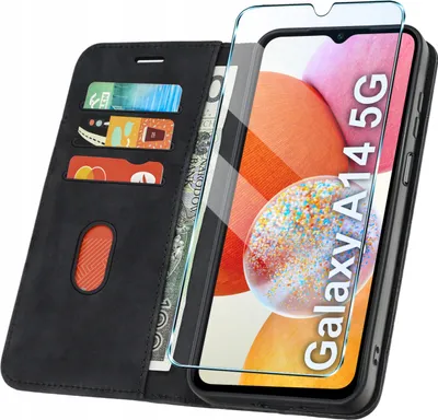 Immagine prodotto di CUSTODIA CON CHIUSURA A CLOSETTO per Samsung A14 5G Chiusura magnetica + Vetro protettivo
