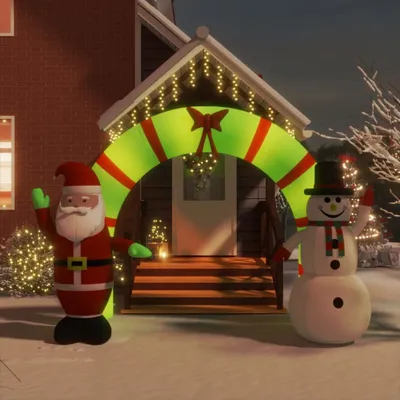 Image de vidaXL Arche de Noël gonflable avec LEDs 270 cm