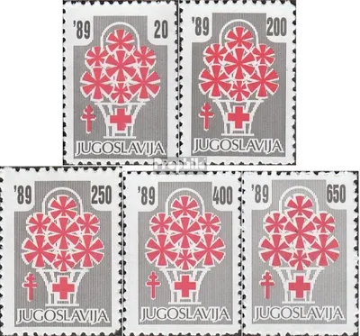 Produktbild von Briefmarken Jugoslawien 1989 Mi Z172A-Z176A (kompl.Ausg.) postfrisch Rotes Kreuz