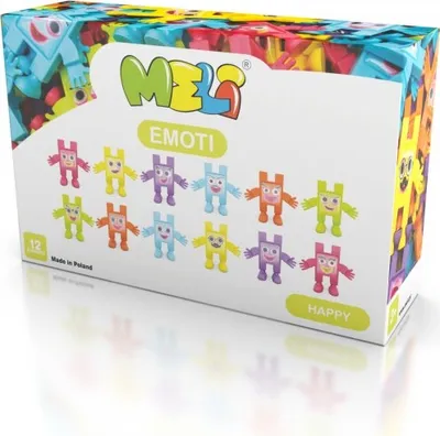 Produktbild von Meli Maxi Emoti Happy Ergänzungsset – 12 Spielfiguren mit Gesichtsausdrücken