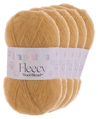 Papatya Fleecy Kuschelgarn 20% Wolle veredelt Oeko-Tex Häkelgarn Strickgarn hellbeige