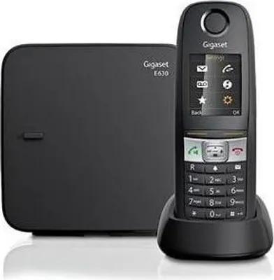 Produktbild von Gigaset E630, DECT-Telefon, 200 Eintragungen, Anrufer-Identifikation, Schwarz