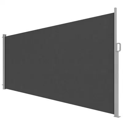 Obrázok produktu pre Výsuvná bočná markíza, 420 x 185 cm – ochrana pred pohľadom | Farba: tmavosivá
