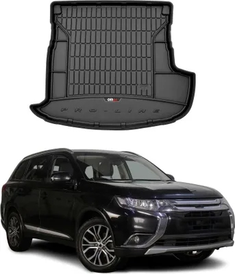 Image de Tapis de Coffre pour Mitsubishi Outlander 2012-2015 Noir