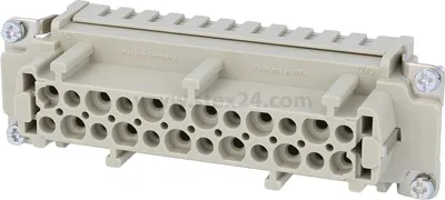 Produktbild von HARTING Han 24E Buchseneinsatz (F) Crimpanschluss, 24-polig+PE 500V, 16A - 1 Stück